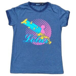 Alternative Apparel Heather Navy Short Sleeve Tee Lotus Size Large